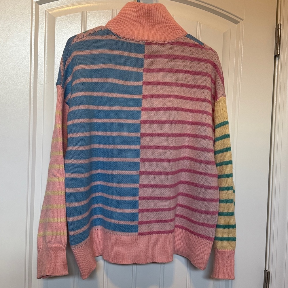 Haptics Striped Color Blocked Sweater Small - Picture 5 of 9